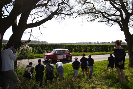 spectators watching corbeau seats rally